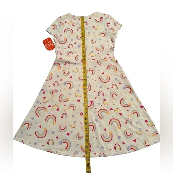 Wonder Nation Multicolor Rainbow Summer Play Dress Size Large 10-12 Pockets NWT - Picture 14 of 14